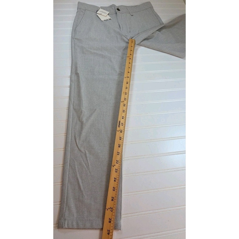 NWT Zara The Melange Pant Slim Stretch Men EU42 32x30 Black & WHITE CHECK - Picture 6 of 11